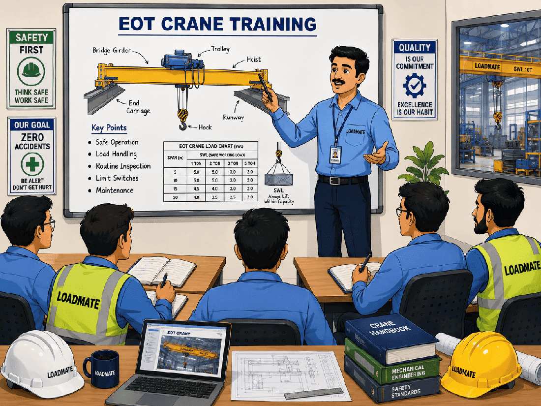 LOADMATE training session on industrial crane and hoist equipment